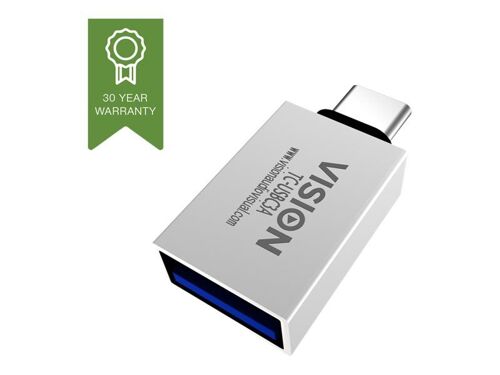 Vision - Adaptateur USB - USB-C (M) pour USB type A (F) - USB 3.1 Gen 2 - blanc