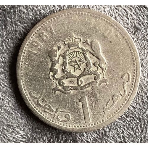 Maroc : 1 Dirham 1987 1407, Hassan Ii