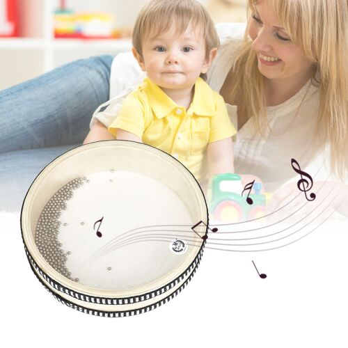 Mini tambour à vagues transparentes de 6 pouces, couleur naturelle, océan, Instrument de Percussion éducatif précoce pour enfants, filles et garçons, cadeau