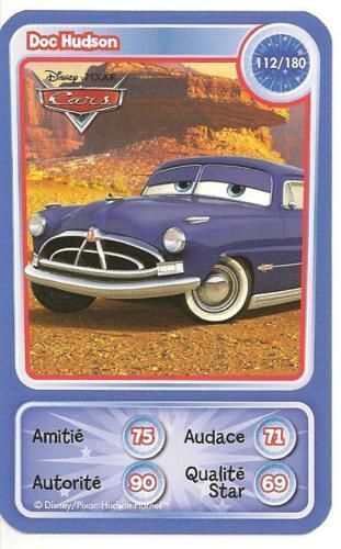 Carte Auchan Disney (Pixar) 112/180 "Doc Hudson" (Cars)
