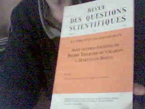 Autre 1 Revue Des Questions Scientifiques Tome 172 Numero 1 De 2001