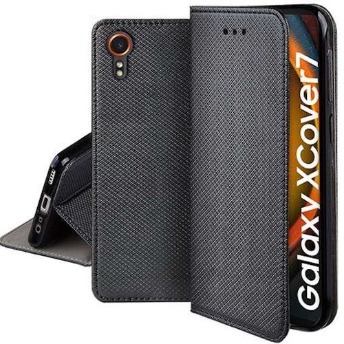 Housse Etui Coque Pochette Portefeuille Pour Samsung Galaxy Xcover 7 + Film Ecran - Noir Magnet