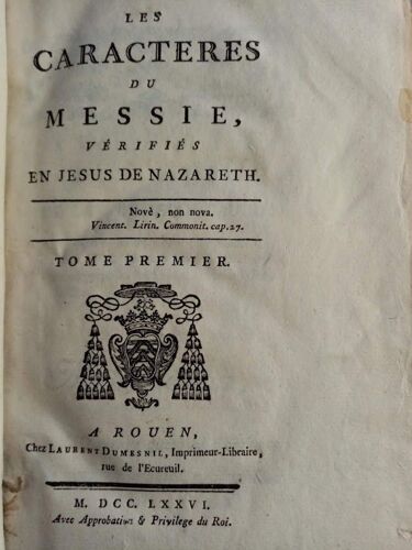 Les Caractères Du Messie Vérifiés En Jésus De Nazareth