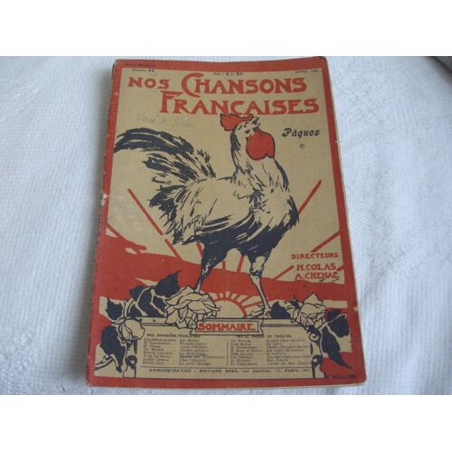 Nos Chansons Francaises - Avril 1924 -N°43-