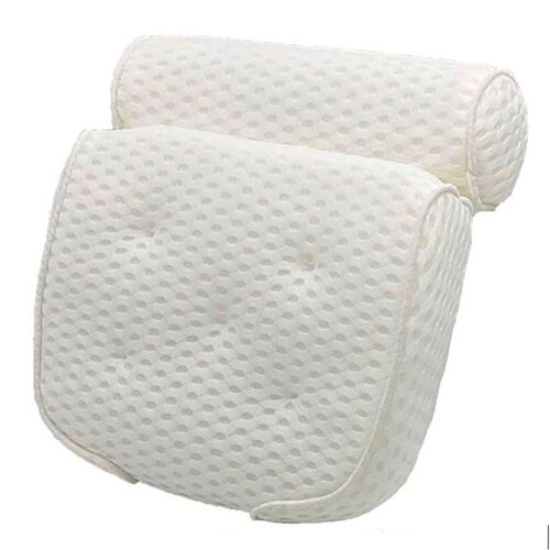 Oreiller de baignoire en filet 4D, SPA avec 7 ventouses, adapté à toutes les baignoires, bains à remous et à la maison