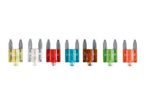 ASSORTIMENT DE 10 FUSIBLES AUTOMOBILE MINIATURE AVEC VOYANT LUMINEUX (7.5 - 30A)