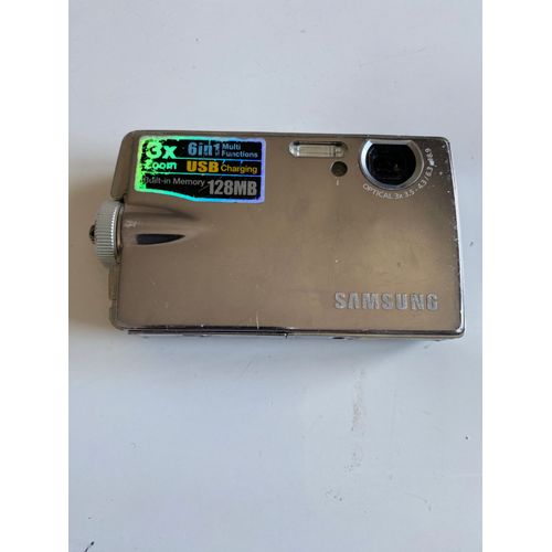 Appareil photo Compact Samsung Miniket VP-MS11  Appareil photo numérique - compact avec lecteur numérique/enregistreur vocal - 5.1 MP - 3x zoom optique - flash 128 Mo