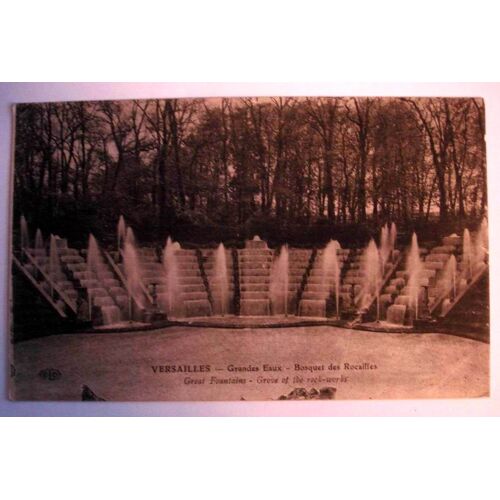 Carte Postale Ancienne 78 Yvelines Versailles Grandes Eaux Bosquet Des Rocailles