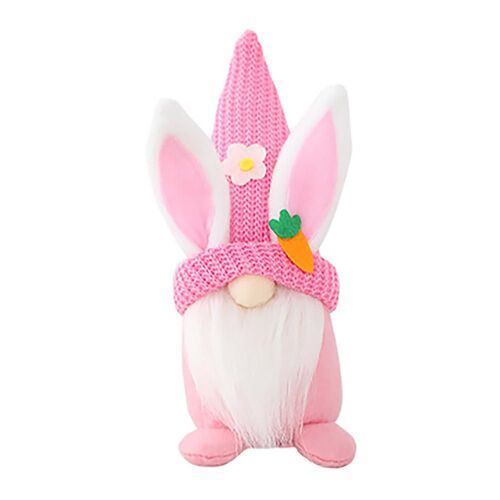 Easter Gnome Plush Handmade Rabbit Bunny Decoration Faceless Doll Dwarf Swedish Tomte Ornament, A