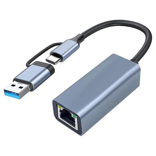 Adaptateur USB 3.0 vers Ethernet avec réseau filaire USB C vers RJ45 Gigabit LAN 1000 Mbps, adaptateur réseau, pour Windows