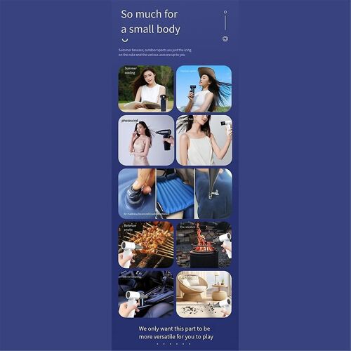 Turbo Fan 80000RPM Portable Wireless Handheld Small Fan Rechargeable Mini Brushless High-Speed Fan