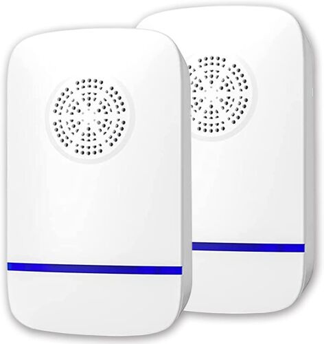 2Pc Répulsif à ultrasons - Répulsif électronique pour lutte contre les parasites - Répulsif d'intérieur pour moustiques, souris, cafards, araignées, insectes