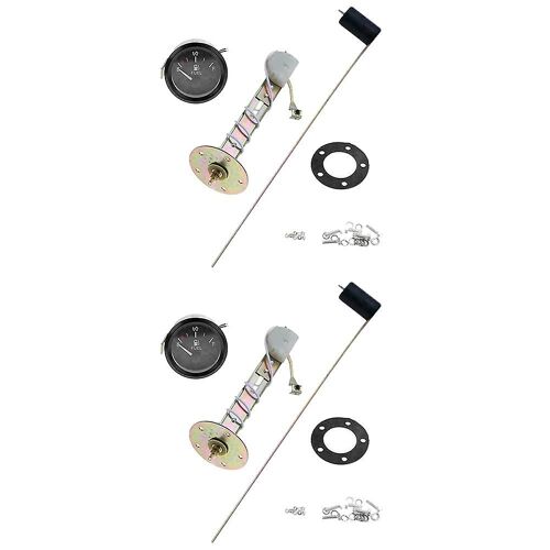2x 12v 2 Inch/52mm Universal Fuel Sensor E-1/2-F Pointer Meter Fuel Level Gauge Fuel Level Gauge Wi