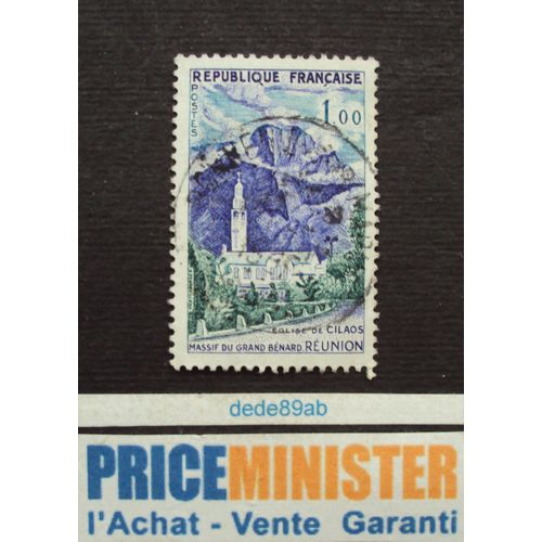 France..Réunion.Eglise De Cilaos & Massif Du Grand Bénard. Oblitéré.
