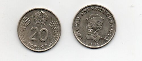 Hongrie 20 Forint 1983 Dozsa Cupronickel
