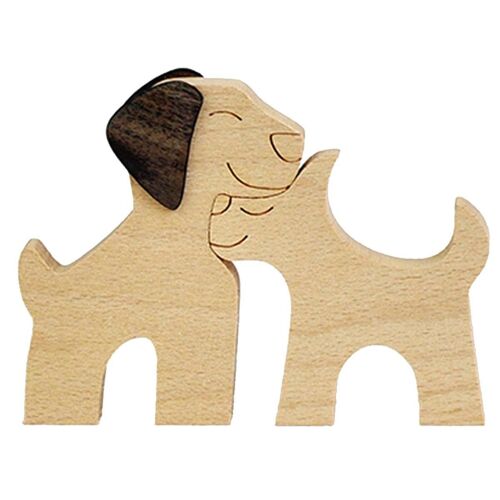 Dog Pet Lover Home Decor, Wooden Office Puppy Figurine, Memorial , Desk Decoration Souvenir Ornamen