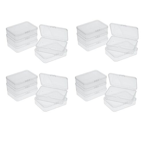 20Pcs Mini Plastic Storage Containers Box with Lid for Collecting Small Items, Beads, Jewelry, Card