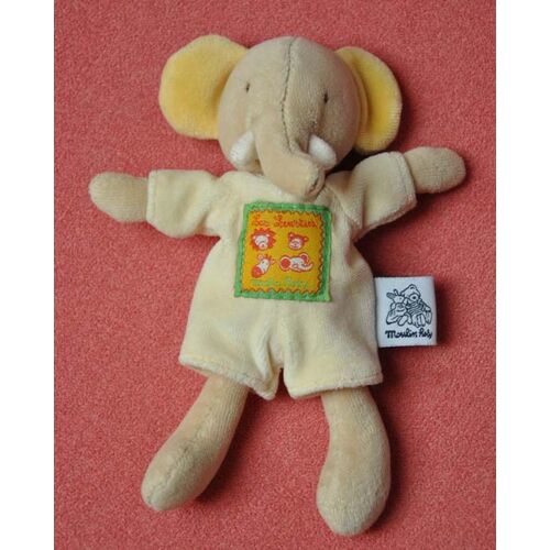 Doudou Éléphant Hochet Moulin Roty  Env 17/18 Cm