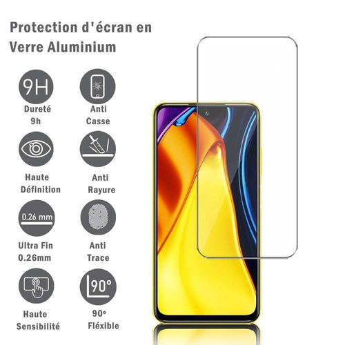 1 Film Protection D'écran En Verre D'aluminium Super Résistant 9h Pour Xiaomi Poco M3 Pro 5g 6.5", Définition Hd, Anti-Rayures, Anti-Empreintes Digitales