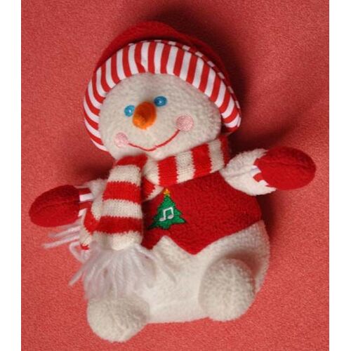 Doudou Peluche Bonhomme De Neige