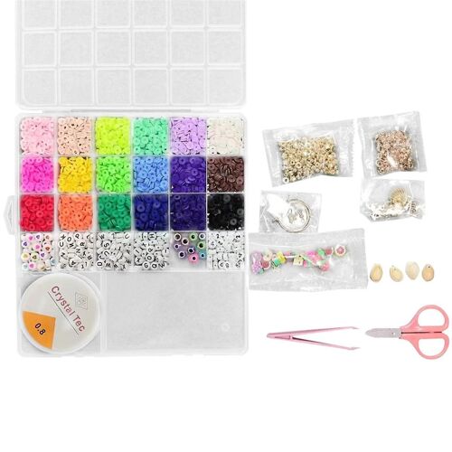 Kit De Fabrication De Bracelets De Perles D'argile Pour Débutant, Perles En Polymère Preppy De L'amitié Pour Bracelets Bijoux