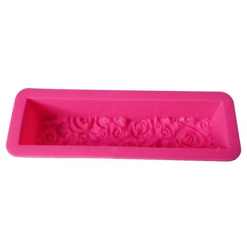 Rose Silicone Soap Mold,Embossed Flower Loaf Mould,Diy Handmade Art Craft Decoration Tool,Silicone