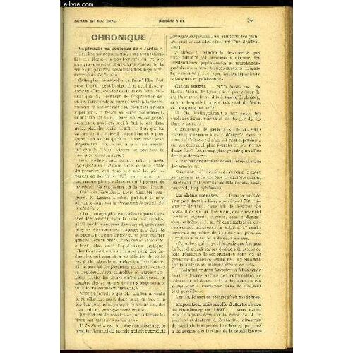 Le Petit Jardin Illustre N° 133 - Chronique ; Le Mina Lobata, J. Fossey ; Le Pincement Du Pêcher, A. Gourlot ; Les Violettes En Provence, Max Hortus ; Le Sufure De Carbone Comme Insecticide ...