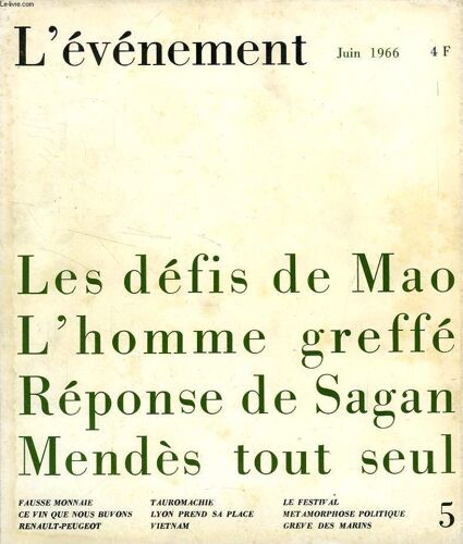 L'evenement, N° 5, Juin 1966