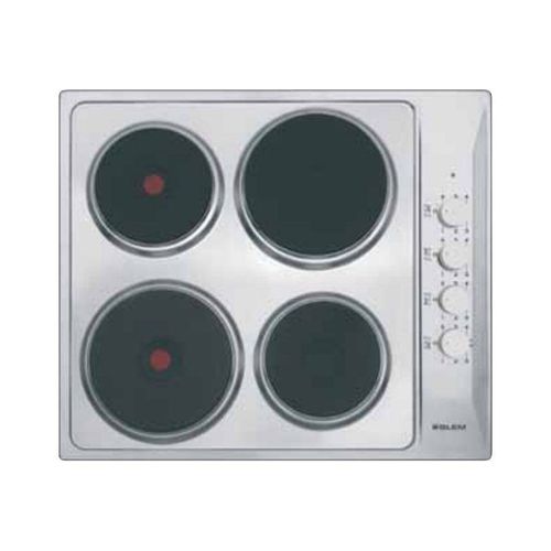Glem GTL640IX - Table de cuisson électrique - 4 plaques de cuisson - Niche - largeur : 56 cm - profondeur : 48 cm - acier inoxydable