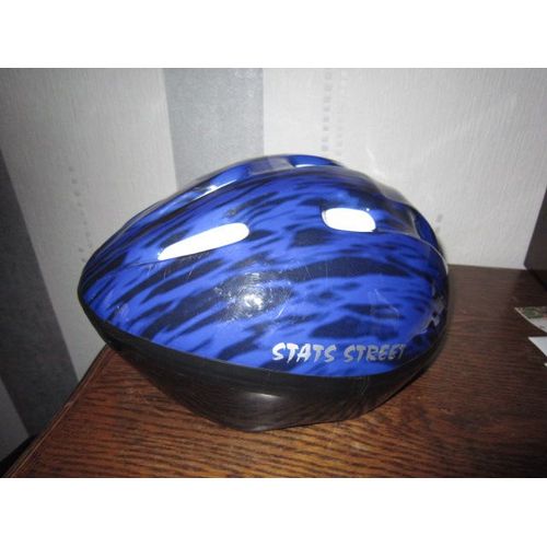Casque Veloskate Ou Roller-Enfant  Stats Street  Bleu Marine