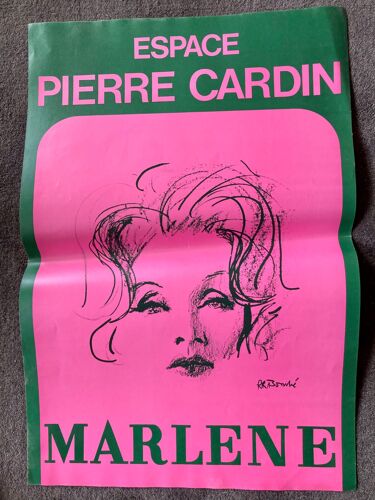 Marlène Diétrich 40x60 Affiche Spectacle