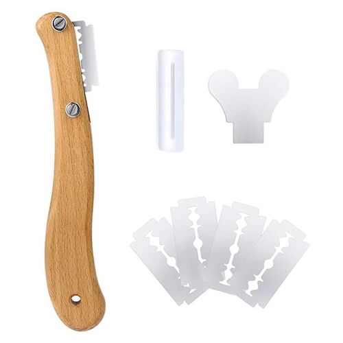 Lame À Pain Avec Manche En Bois, Outil De Coupe De Lame De Boulangers À Pain, Trancheur À Pain, Coupe Gâteau, Outils De Coupe De Pâte 9109-May14A26906
