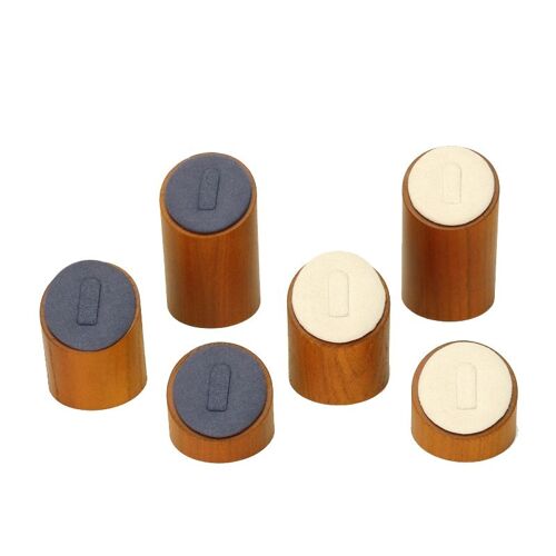 Présentoir De Bagues En Bois Massif 6 Pièces, Présentoir De Bijoux De Lycée Bas Accessoires De Bijoux Étagère De Rangement