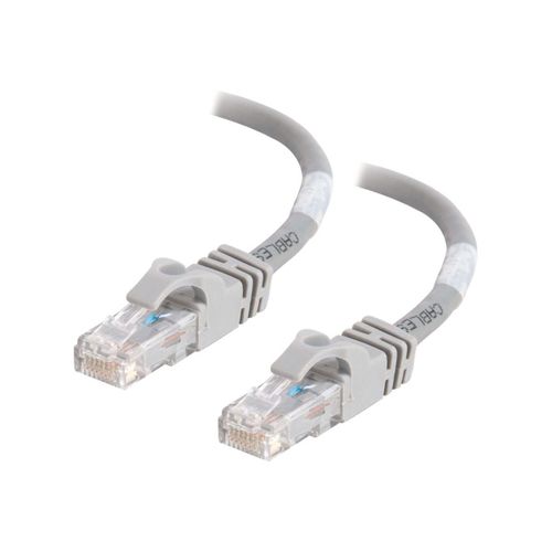 C2G Cat6 Booted Unshielded (UTP) Network Patch Cable - Cordon de raccordement - RJ-45 (M) pour RJ-45 (M) - 30 cm - UTP - CAT 6 - moulé, sans crochet, bloqué - gris