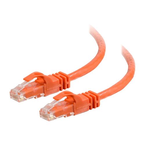 C2G Cat6 Booted Unshielded (UTP) Network Patch Cable - Cordon de raccordement - RJ-45 (M) pour RJ-45 (M) - 1 m - UTP - CAT 6 - moulé, sans crochet, bloqué - orange