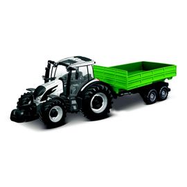 Valtra Tracteur Avec Remorque - À Friction 1/43 Burago-Burago