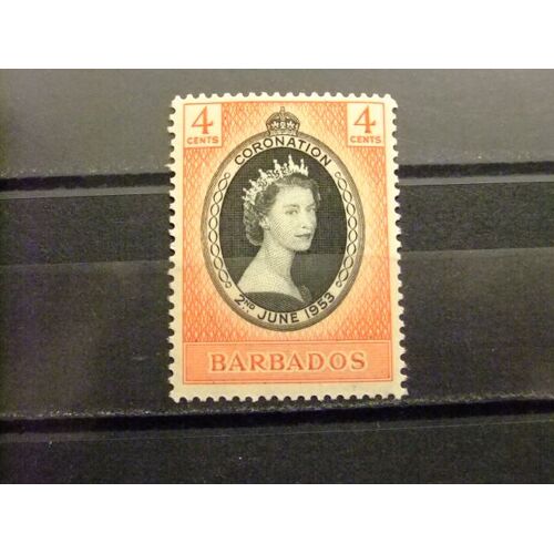 49 Barbade 1953 / Commémoration Du Couronnement D´ Elizabeth Ii / Yvert 225 Mh