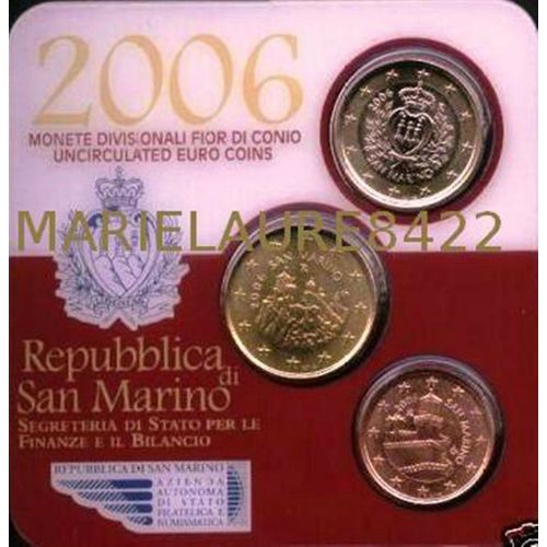 Saint Marin Mini-Kit 2006 5 Cent, 50 Cent Et 1 Euro