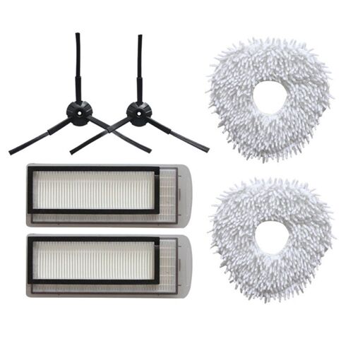 Ajustement Pour Narwal Yjcc001 1 Aspirateur Pi¿¿ces De Rechange Accessoires Kit 2Pcs Chiffon De Vadrouille, 2Pcs Brosses Lat¿¿rales, 2Pcs Filtre 9109-May13643