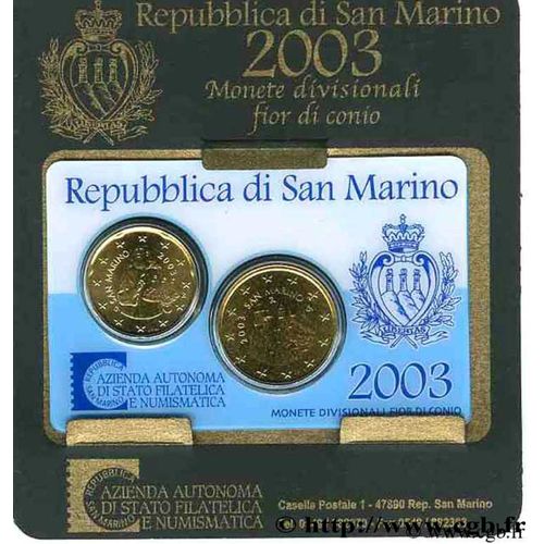 Mini-Kit Saint-Marin Bu 20 Et 50 Cent 2003.