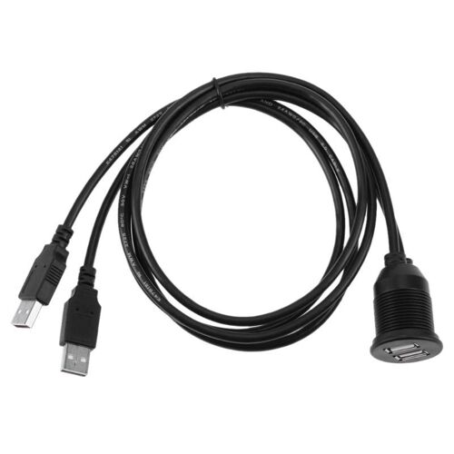 Câble d'extension double prise USB pour tableau de bord de voiture