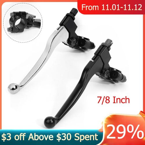 Levier D'embrayage De Guidon Gauche En Aluminium De 22mm 7/8 Pouces, Pour Pit Dirt Bike, Moto Atv Avec Guidon Standard De 22mm