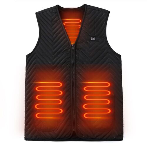 Gilet Chauffant Intelligent Pour Hommes Et Femmes, Veste À Tête Électrique Usb, Poche À Fermeture Éclair Pour La Chasse En Plein Air, Le Camping, Le Sport Et La Randonnée