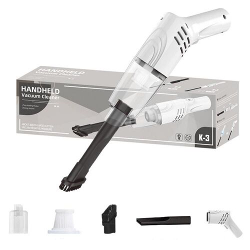 Aspirateur De Voiture À Poignée Rotative Sans Fil, Nettoyeur De Poussière À Main Léger Pour Tapis Et Poils De Sol, 45
