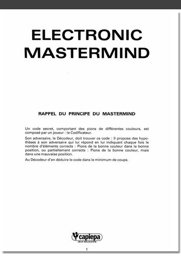 Notice Papier Du Master Miind Electronique