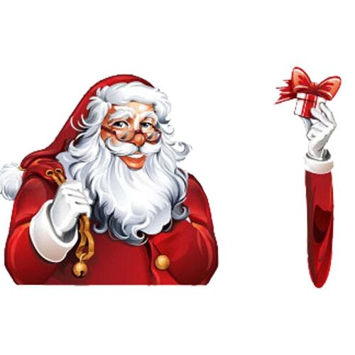 Autocollant De Noël Pour Voiture, Autocollant Imperméable, Essuie-Glace De Fenêtre Arrière, Autocollant Personnalisé, Décoration 3d