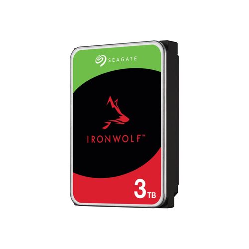 Seagate IronWolf ST3000VN006 - Disque dur - 3 To - interne - SATA 6Gb/s - 5400 tours/min - mémoire tampon : 256 Mo - avec 3 ans de Seagate Rescue Data Recovery