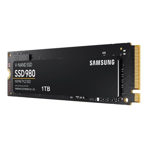 Samsung 980 MZ-V8V1T0BW - SSD - chiffré - 1 To - interne - M.2 2280 - PCIe 3.0 x4 (NVMe) - AES 256 bits - TCG Opal Encryption
