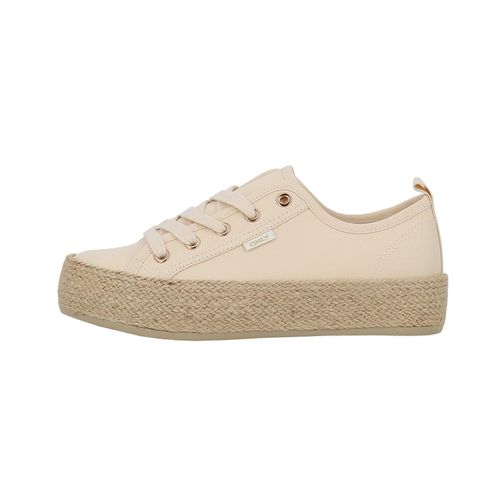 Chaussures Basses Toile Only Shoes Onlidas1 Lace Up Espadrille Sneaker Beige