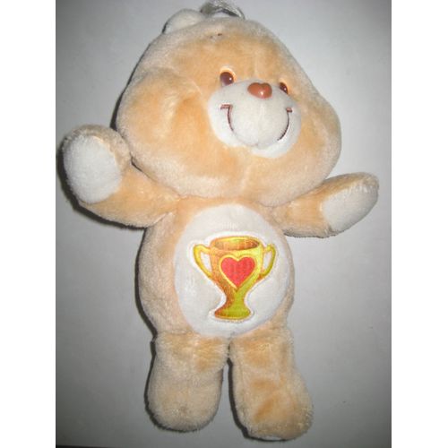 Peluche Bisounours Ours Beige Marron Coupe Coeur 37 Cm